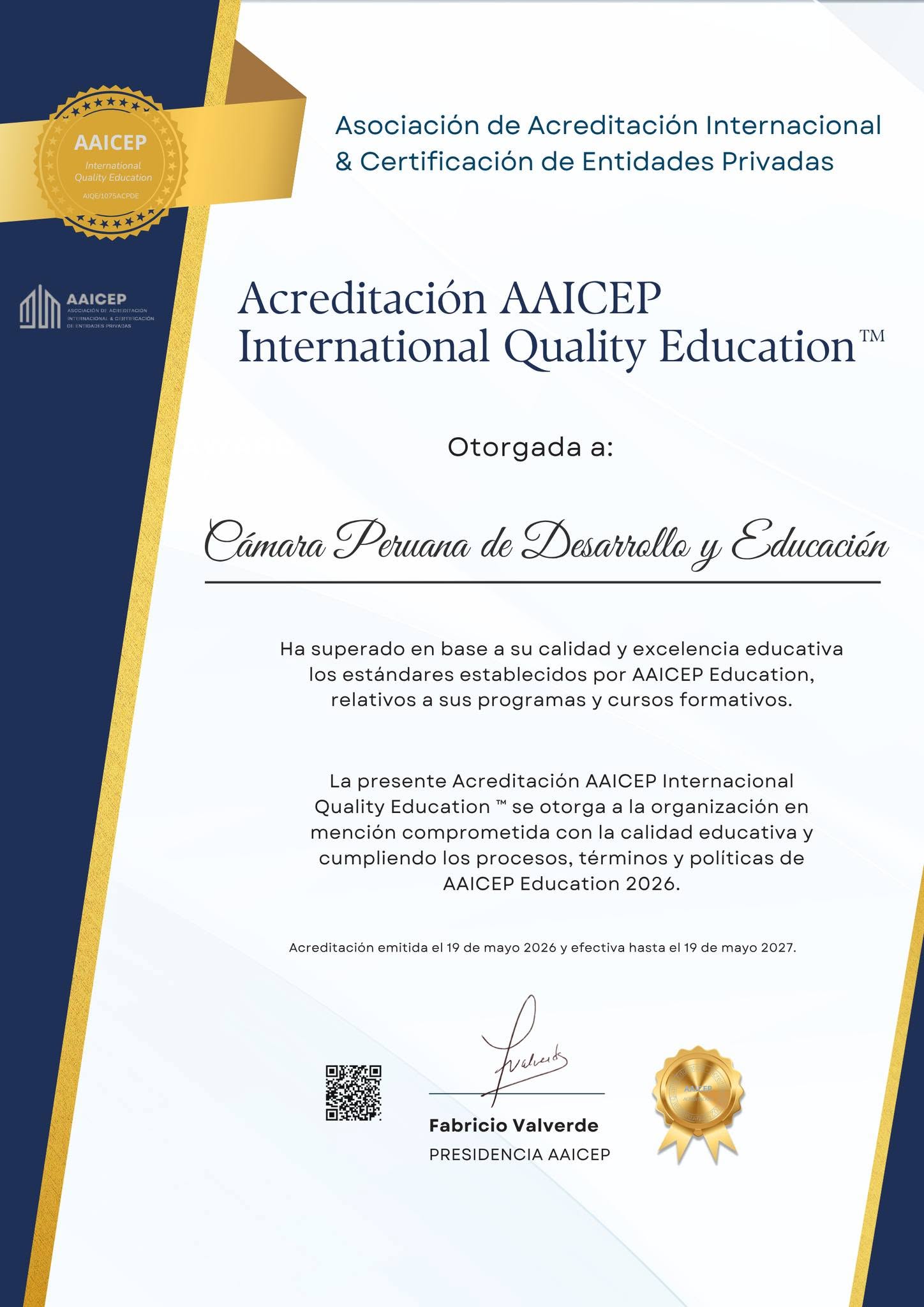 CAPEDE - Acreditación AAICEP